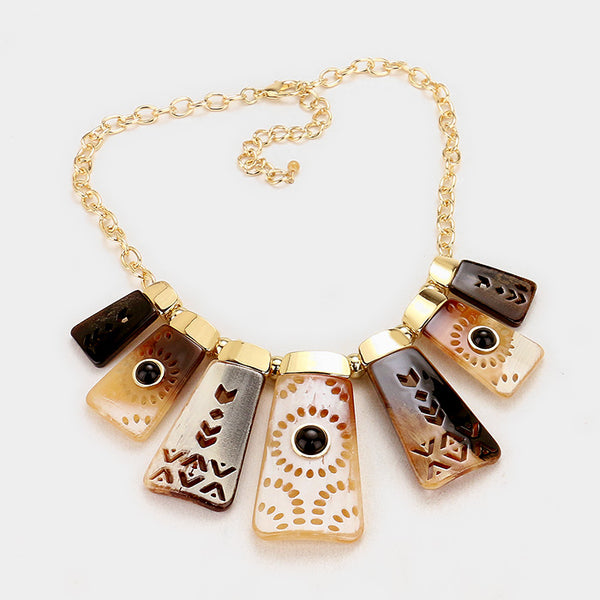 Brown Boho Fashion Necklace Set