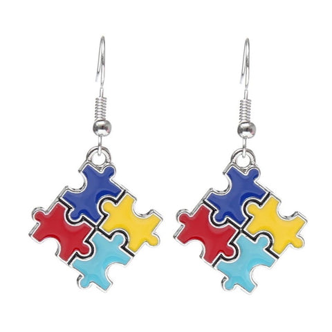 Autism Awareness Puzzle Earrings