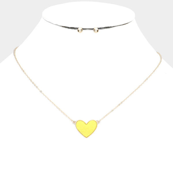 Druzy Yellow Pendant Necklace