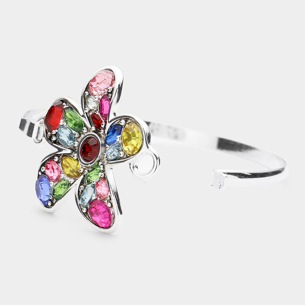 Stone Flower Hook Bracelet