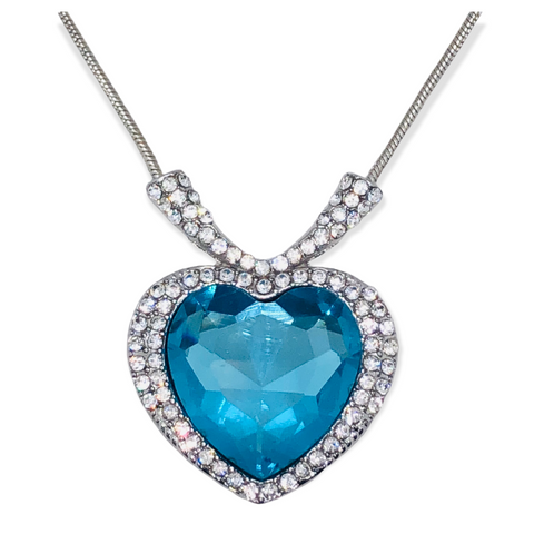 Swarovski Crystal Heart of the Ocean Titanic Pendant Necklace