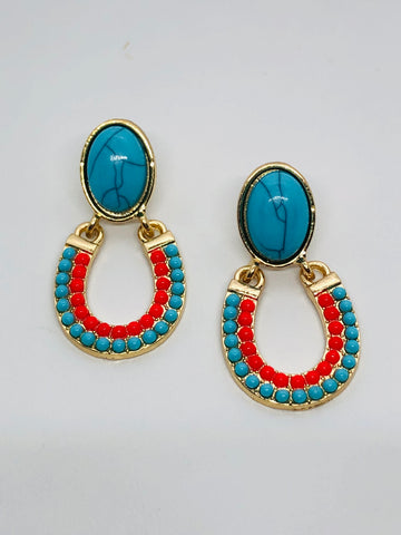 Aqua Turquoise Earrings