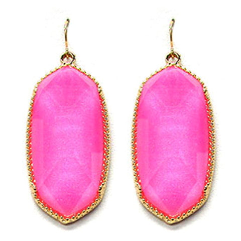 Shimmer Pink Dangle Earrings