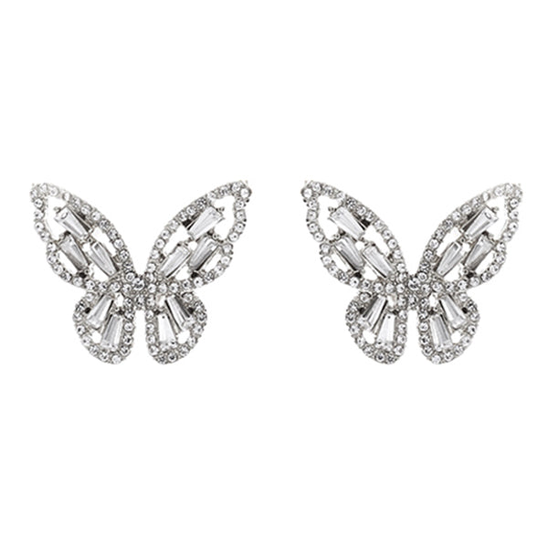 Silver Butterfly Earrings