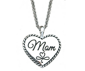 Mom Heart Pendant Necklace