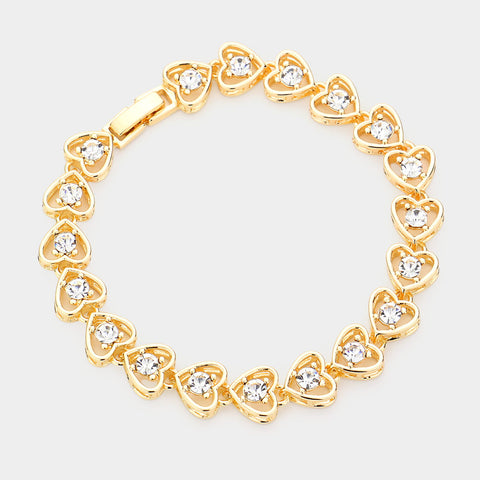 Heart Link Evening Bracelet