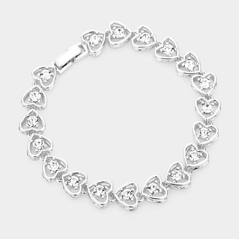 Heart Link Evening Bracelet