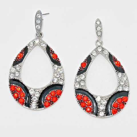 Red Teardrop Earrings