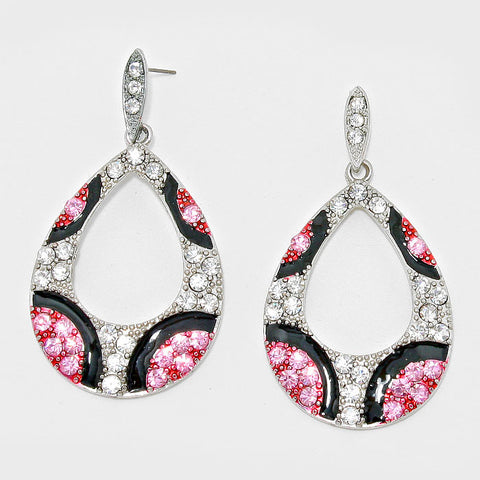 Pink Teardrop Earrings