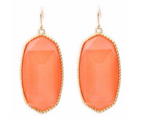 Gold Pearl Coral Earrings