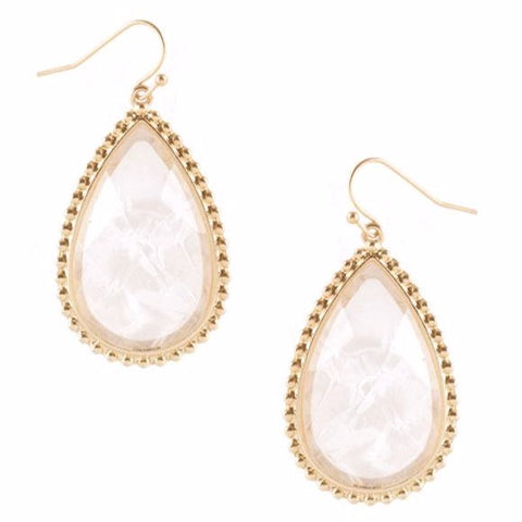 Mother of Pearl Teardrop Earrings