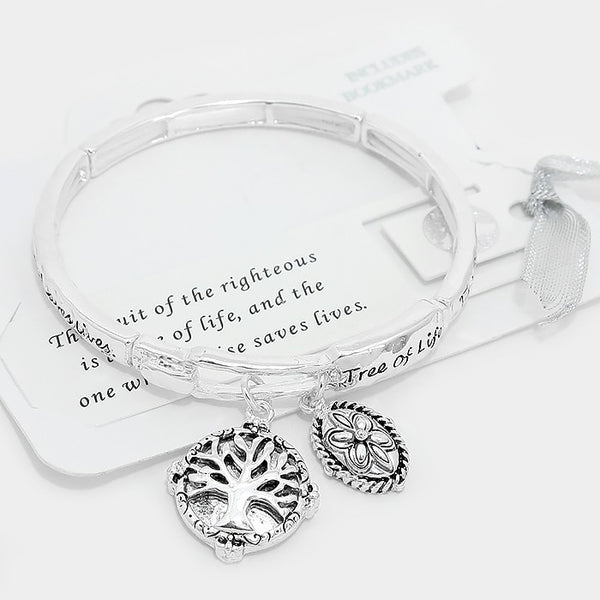 Tree of Life Charm Stretch Bracelet