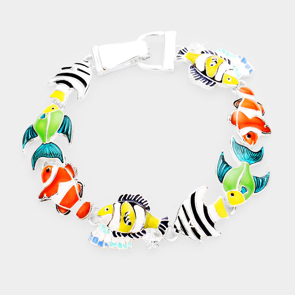 Tropical Fish Enamel Bracelet