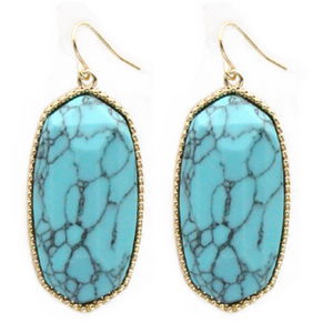 Turquoise Hexagon Earrings